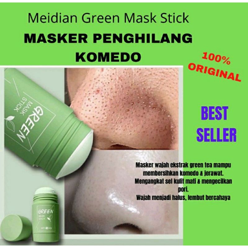 MEIDIAN GREENTEA MASK STICK / MASKER PENGHILANG KOMEDO