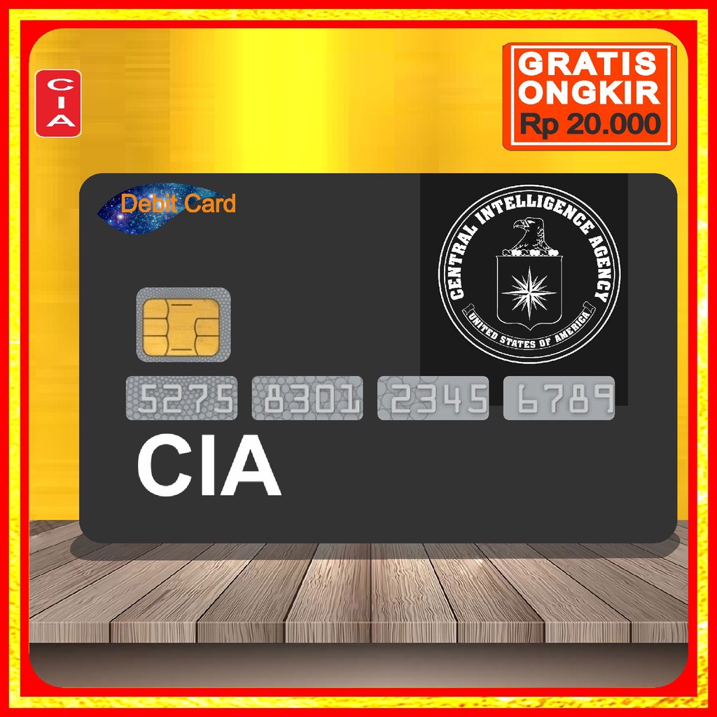 Sticker Stiker Skin Kartu atm Card Bca Cia