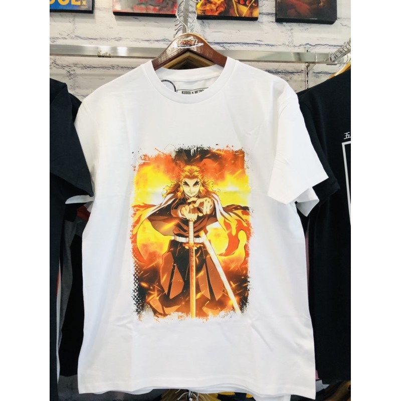 Tshirt Rengoku Flame Mugen Train Anime Kimetsu No Yaiba