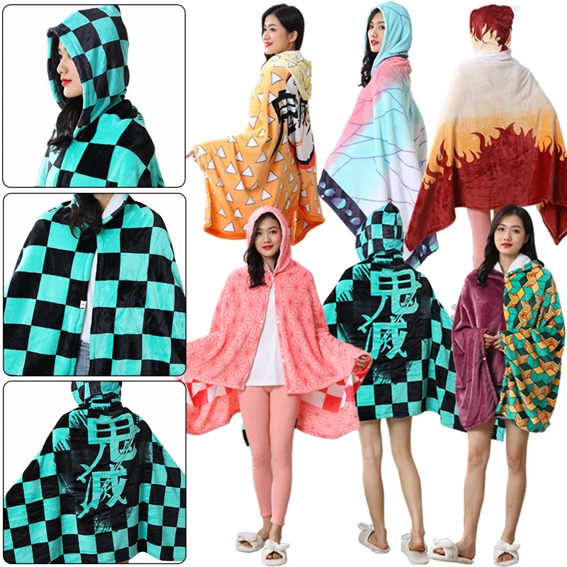 Selimut Jubah Anime Demon Slayer Kimetsu No Yaiba Shinobu Zenitsu Tanjirou  Nezuko