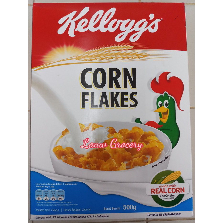 

Kelloggs Corn Flakes 500gr/Sereal Sarapan Keping Jagung/Sereal Jagung