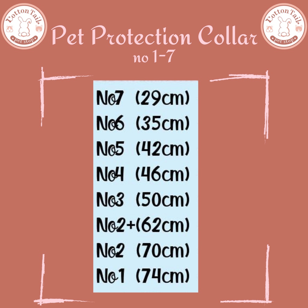 Pet protection collar 1-7 / Collar Anjing Kucing / corong anjing