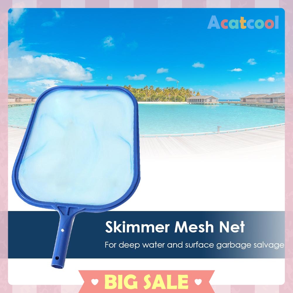 Fish Pond Skimmer Net Swimming Pool Cleaning Leaf Skimmer Mesh Frame Net