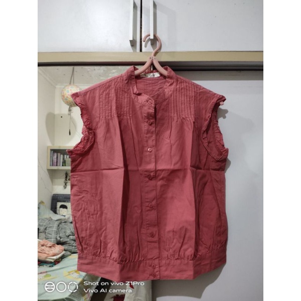 Thrift Camisole Kaku Formal Rapih Pink Tua Dusty