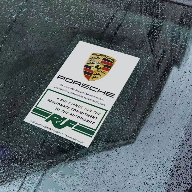 Stiker Kaca Depan Mobil Elektrostatis Untuk Porsche Panamera Tiger Cayenne Taycan 917 718 911