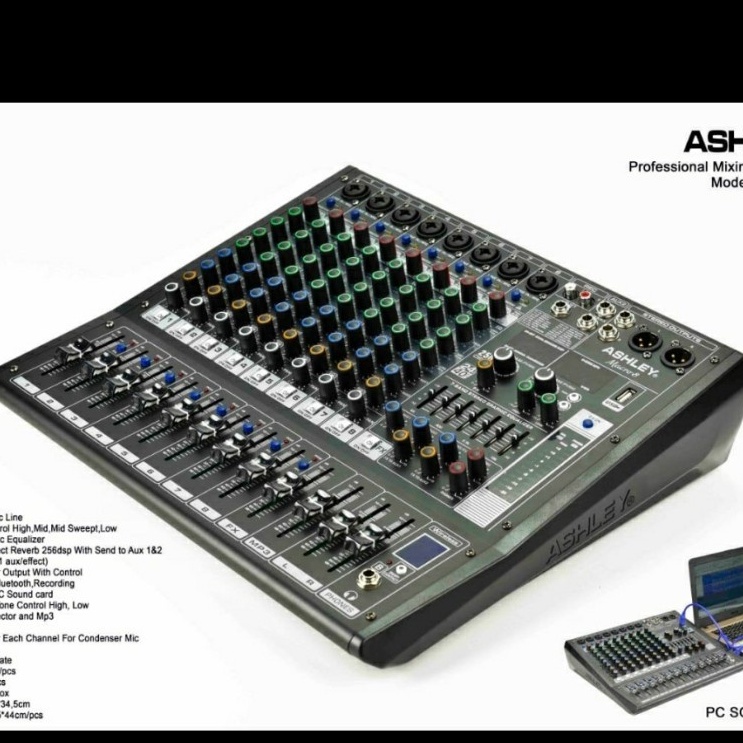 Mixer 8 Channel Ashley Macro 8 Macro8 Macro-8 Original