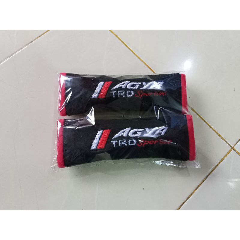 cover seatbelt Agya aksesoris interior mobil Agya TRD Sportivo