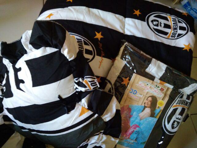 Bed Cover Lady Rose Ukuran King Set Motif Juventus