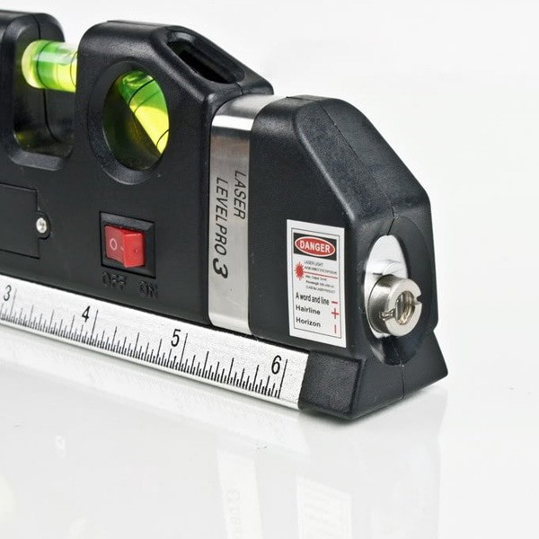 Waterpass digital Laser Level Measure Tape Aligner Ruler gratis batrei