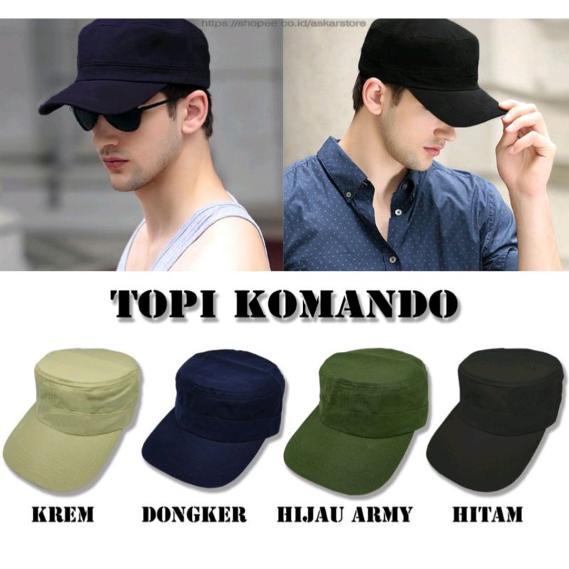 Topi Komando Polos / Topi Komando Army / Topi Tentara Militer