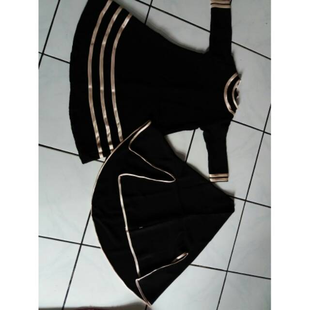 Baju Anak Syar'i (Jubah set 3 in 1)/Gamis Anak 12 Tahun/Jubah Anak Wanita Cantik