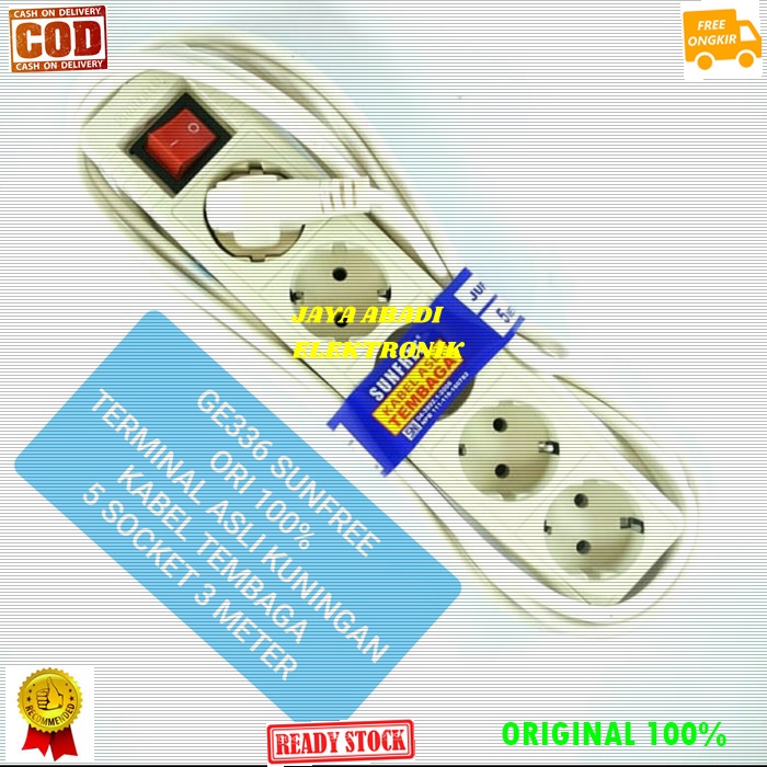 G336 ORIGINAL TERMINAL 5 LUBANG SOCKET 3 METER ON OFF COLOKAN LISTRIK STEKER SETRUM PITING KEPITING 