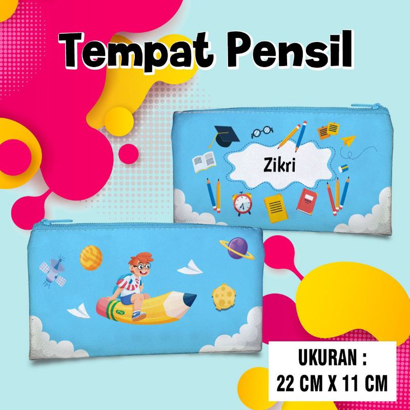 

custom tempat pencil nama foto sekolah anak keren