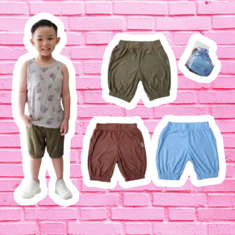 3 PCS CELANA PENDEK JOGER ANAK COWOK LEMBUT