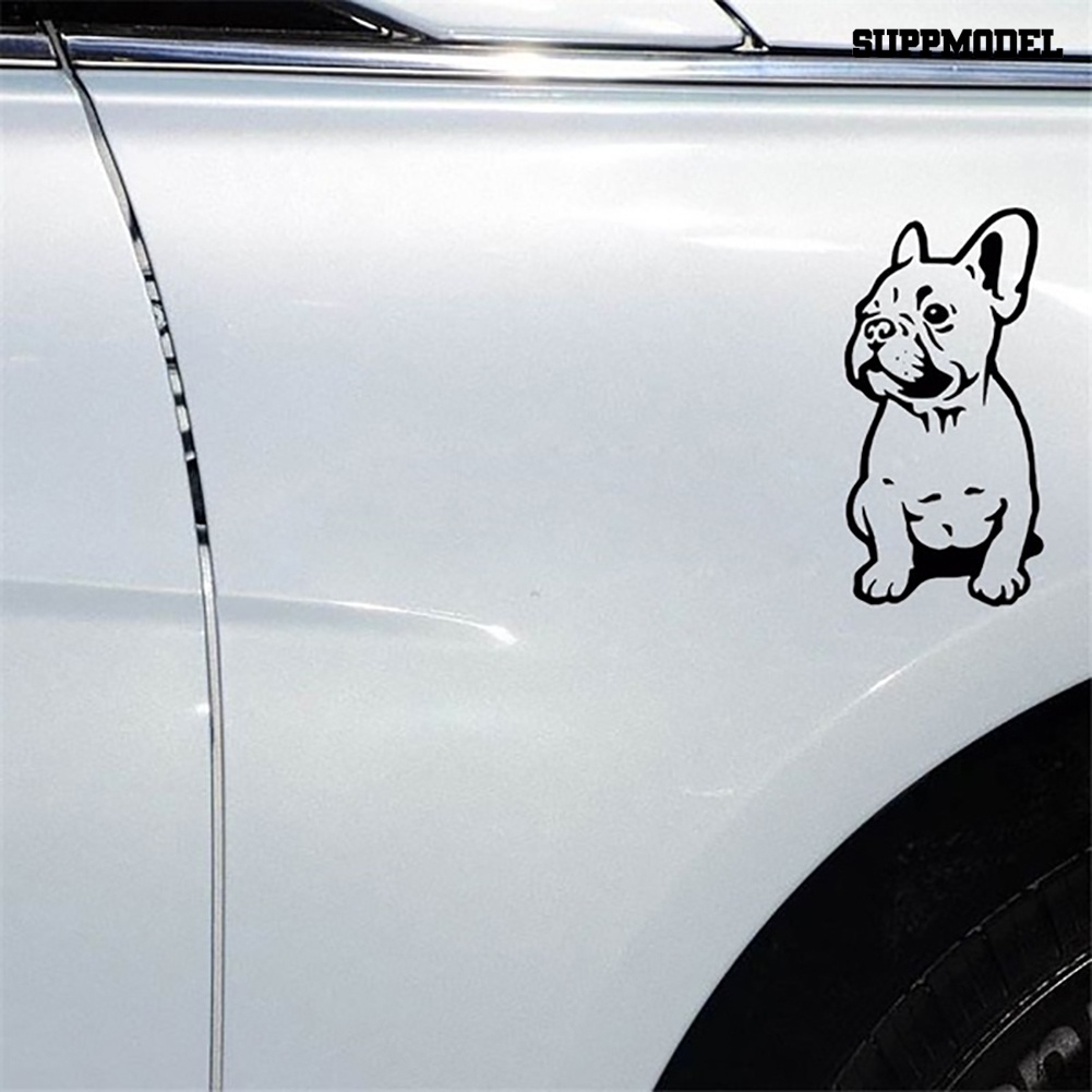 Stiker Reflektif Motif Anjing French Bulldog Untuk Dekorasi Bodykaca Mobil