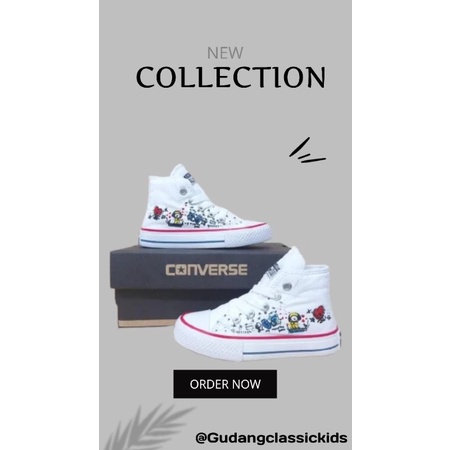Sepatu anak Converse sepatu BTS boot sepatu karakter sneakers