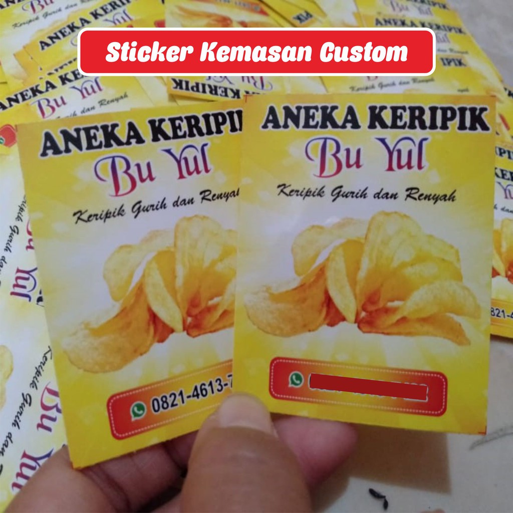 

Stiker Kemasan Produk Makanan/Olshop Kotak