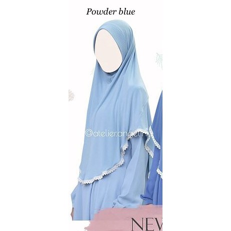 NEW DAILY & DAILY WAVE KHIMAR Atelier Angelina Original TERBARU Maret-April 2022-DK HP Powder Blue M