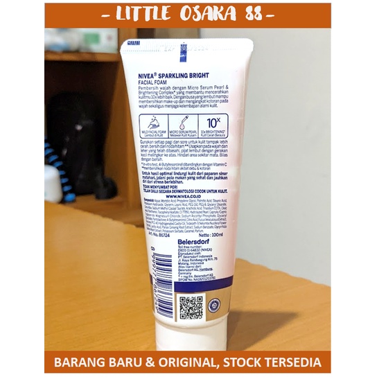 Nivea Sparkling Bright Facial Foam Sabun Cuci Muka Busa 100 ml