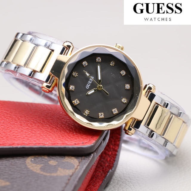 TERMURAH!! Jam tangan wanita guess kaca bling-bling kualitas premium