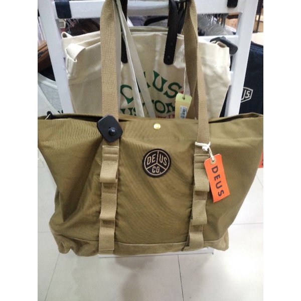TAS TOTE BAG DEUS EX MACHINA ORIGINAL TAN