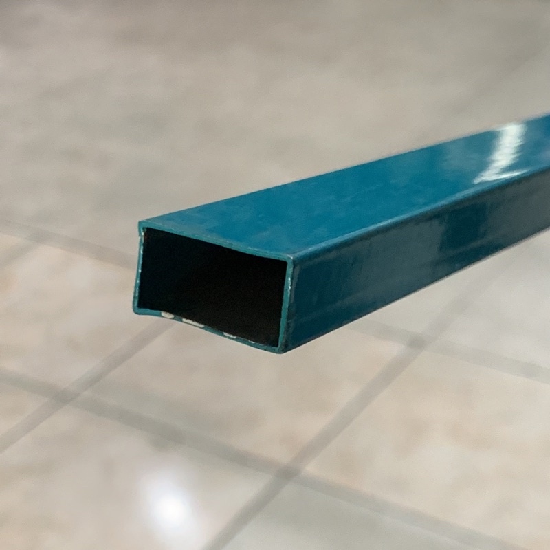 Hollow Aluminium ukuran 12 x 22 mm warna tosca
