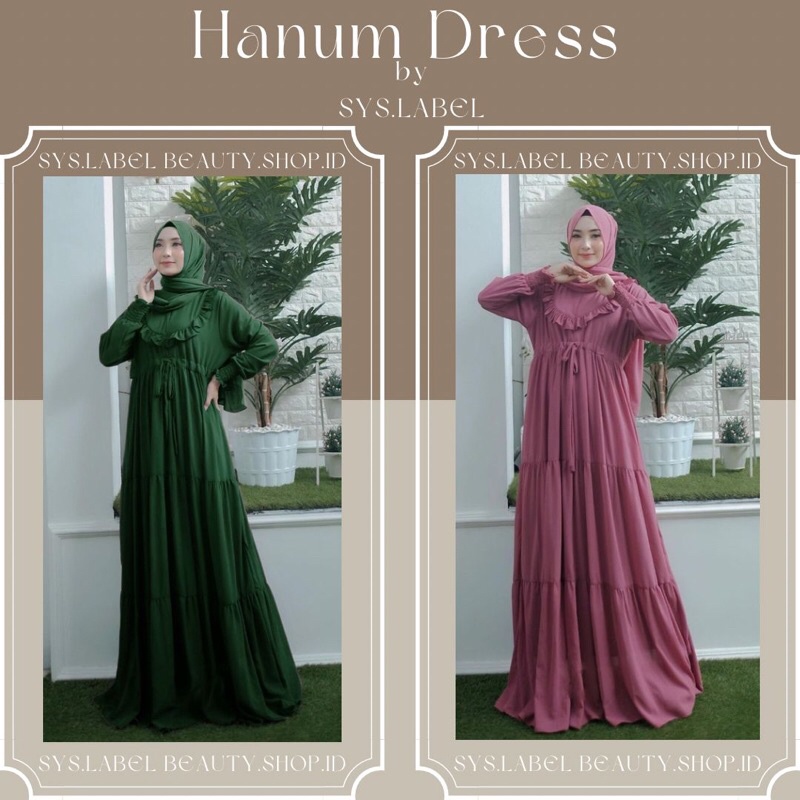 [COD] Hanum Dress by SYS.LABEL - Gamis Polos Ruffle