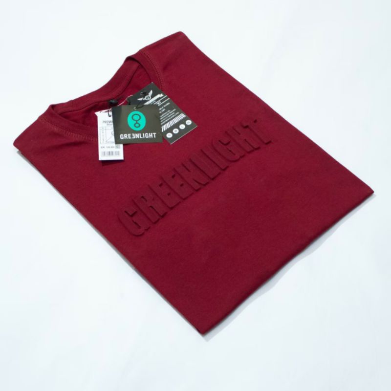 Kaos tshirt greenlight logo timbul embous original catton m.l.xl