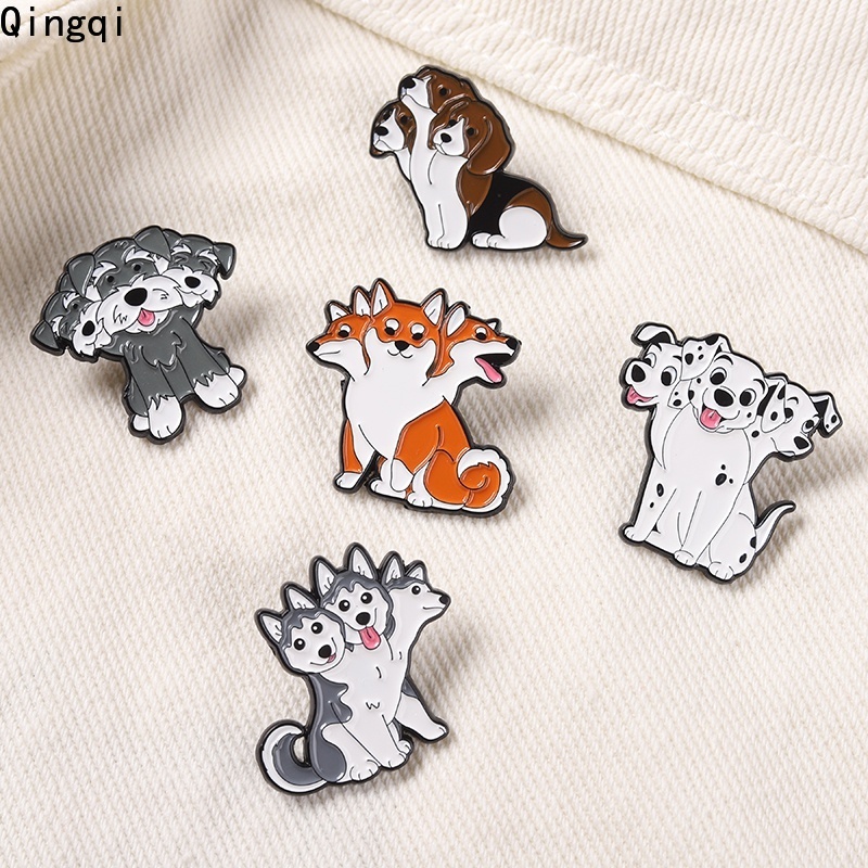 Bros Pin Enamel Bentuk Anjing Akita Shiba Inu Untuk Pria Dan Wanita