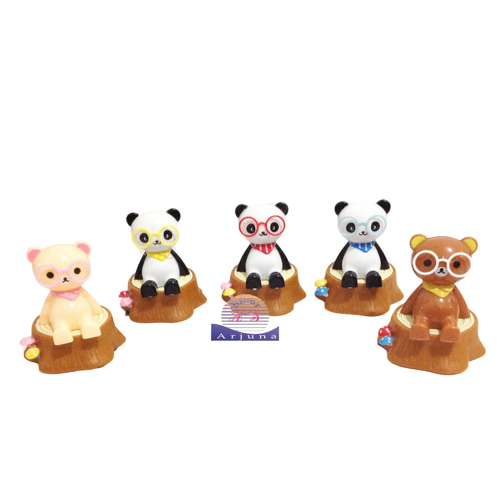 pajangan mobil boneka solar kaca mata 10.5cm