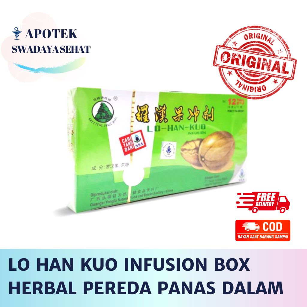 LO HAN KUO INFUSION - Obat Herbal Pereda Panas Dalam Box China Lohankuo Lohan Kuo