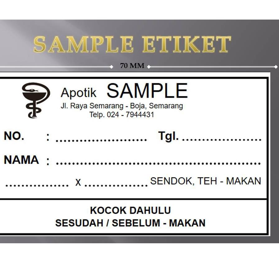 

[PRODUK WEDJ8] JASA Cetak Label Etiket Obat 70x40 - 70 x 40 Semarang LD0