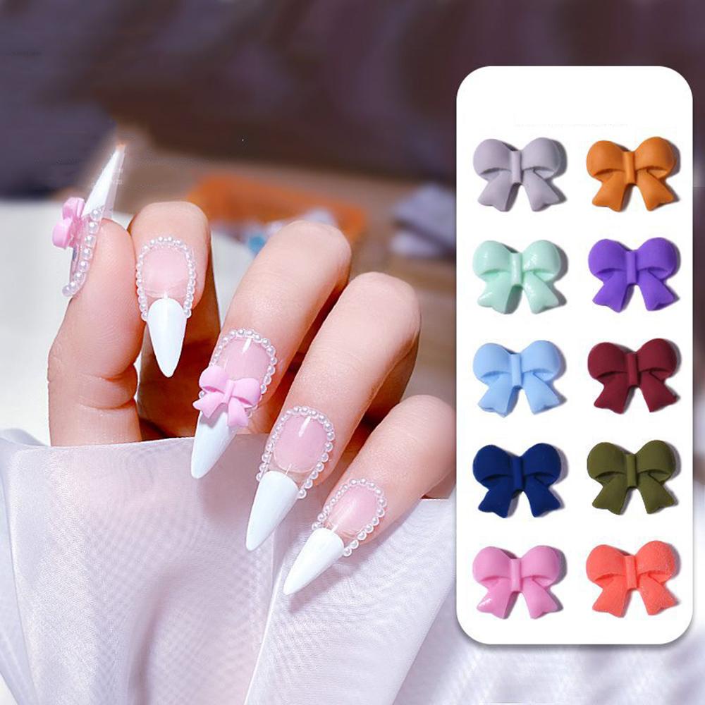 MXBEAUTY Ikatan Simpul Dekorasi Nail Art Peri Charms Frosted DIY Nail Art