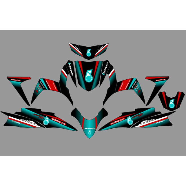 Decal Stiker Full Body Motor Mio Soul GT 115 Aksesoris Modifikasi Variasi Motif Petronas