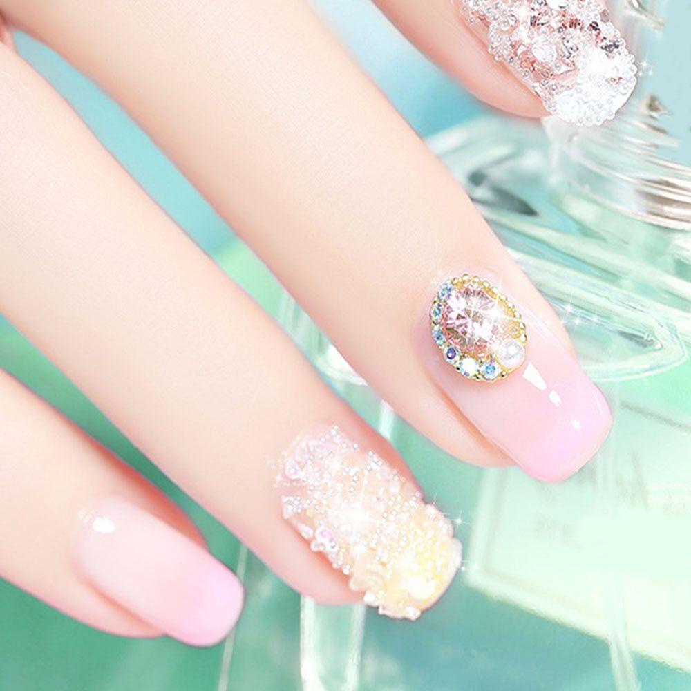 Manik-manik Kaca Berlian Imitasi Charms 3D Untuk Dekorasi Nail Art