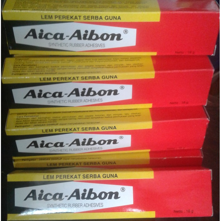 Lem Kuning Aica Aibon Tube 40 Gram Serbagina untuk Besi Kayu Karpet Plastik Pakaian Kain Sepatu