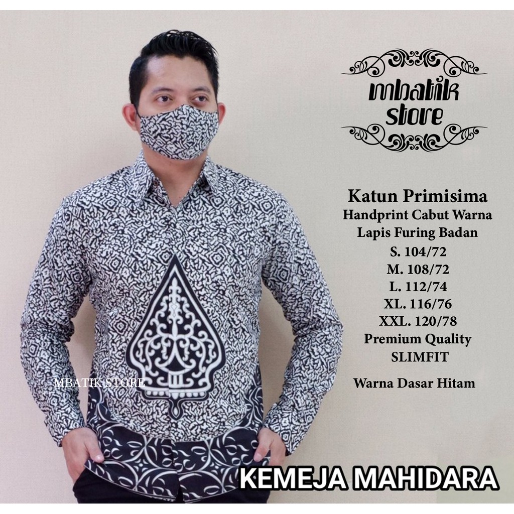 Mahidara Kemeja Batik Pria Full Furing by Mbatik Store