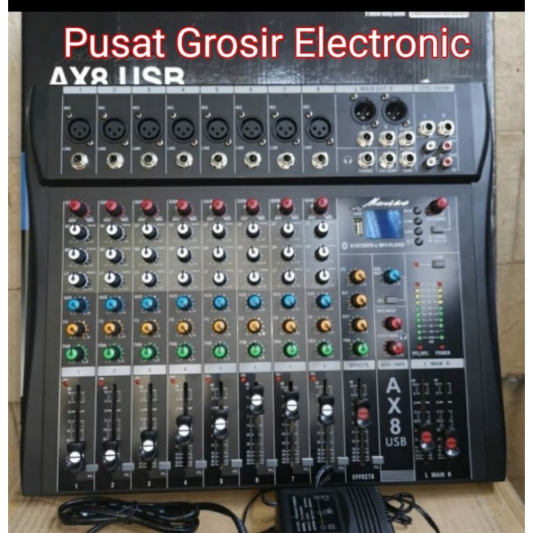 MIXER AUDIO MICROVERB AX8N 8 CHANNEL AX 8N