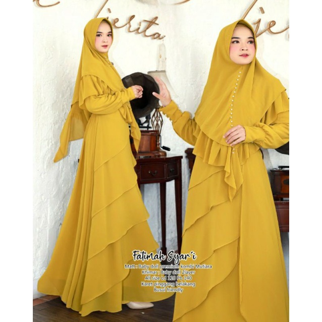 New Fatimah Syari Fashion Muslim/Dress Pesta/Gamis Kondangan/
