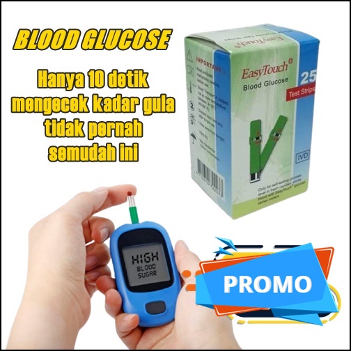 PROMO strip gula darah easy touch murah isi ulang cek glukosa tes gula darah easy touch gcu