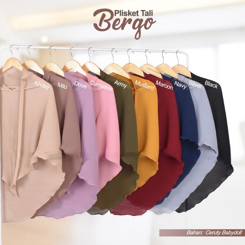 bergo tali plisket instant / bergo plisket / hijab plisket