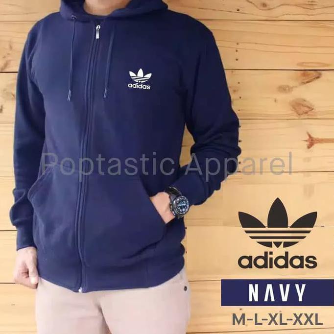 Jaket Adidas Pria Zipper Hoodie Sweter Hodie Distro M L XL XXL - Merah, M