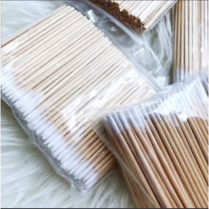 WOODEN STICK/COTTON SWAB/ WOOD COTTON SWAB/ 100 PCS