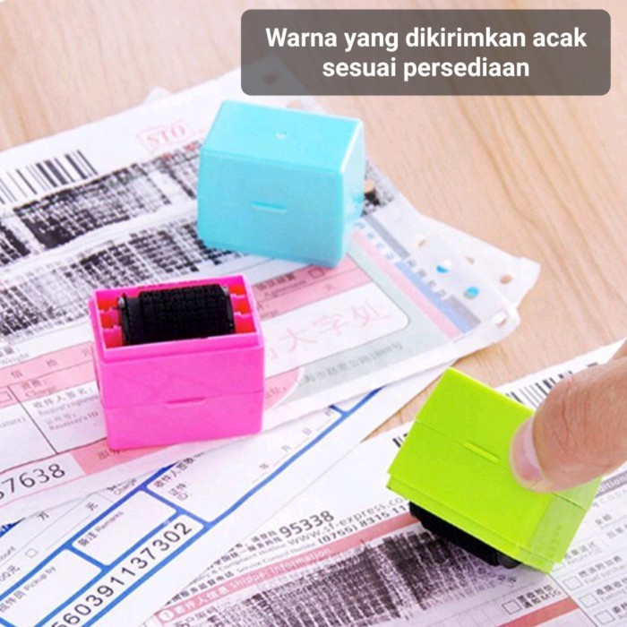 

Penghapus resi mini penghilang stamp roller identity penutup alamat