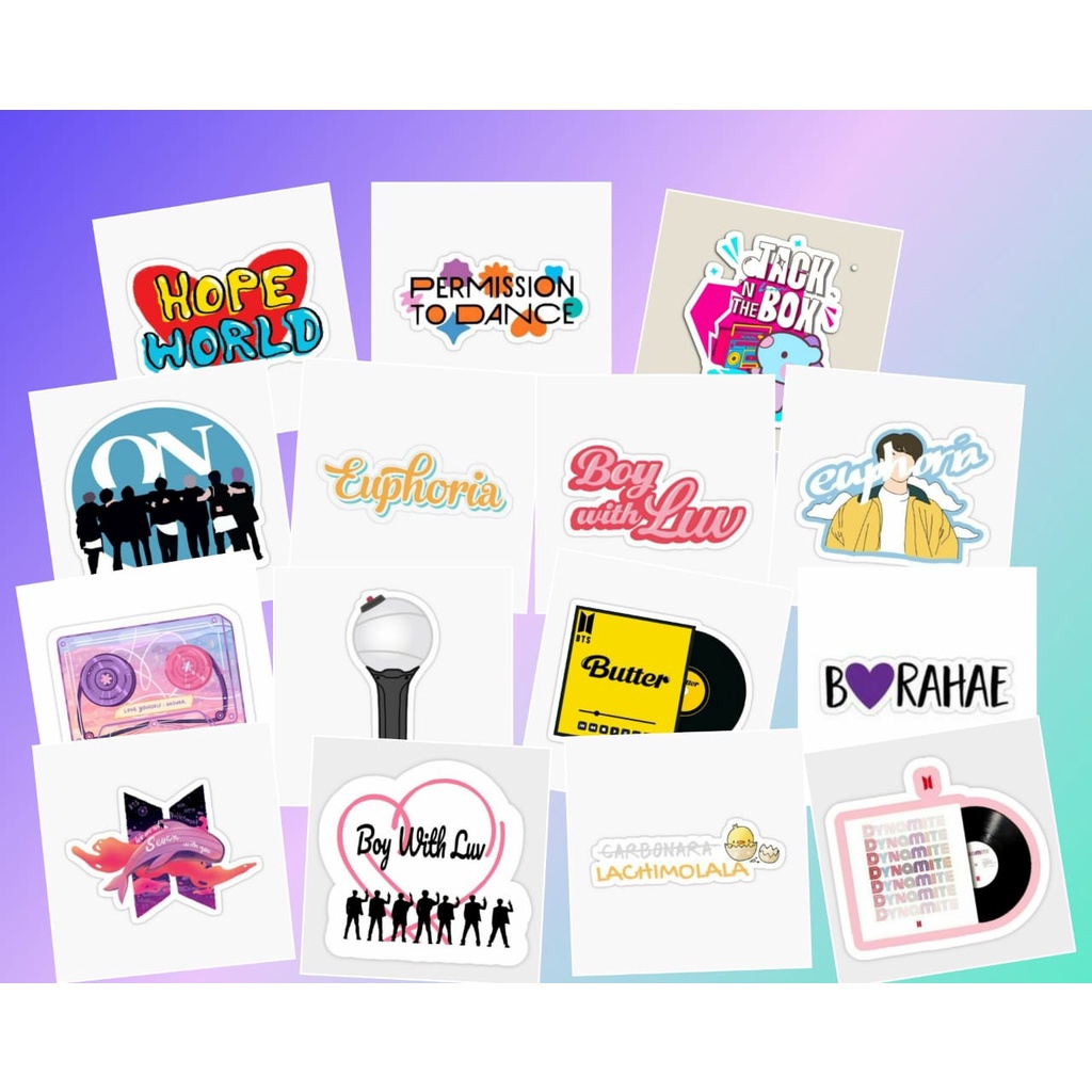 

[15 pc ] Stiker BTS - Sudah Cutting - Stiker Aestetic Kpop - Stiker Hp - Stiker Laptop