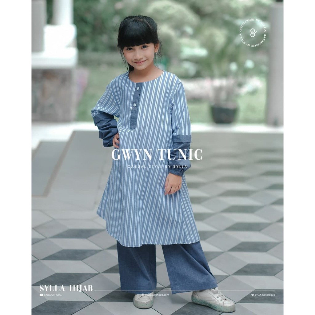 GWYN Tunik Set Kulot Anak Muslimah Couple Mom n Kids Simple by Sylla Hijab