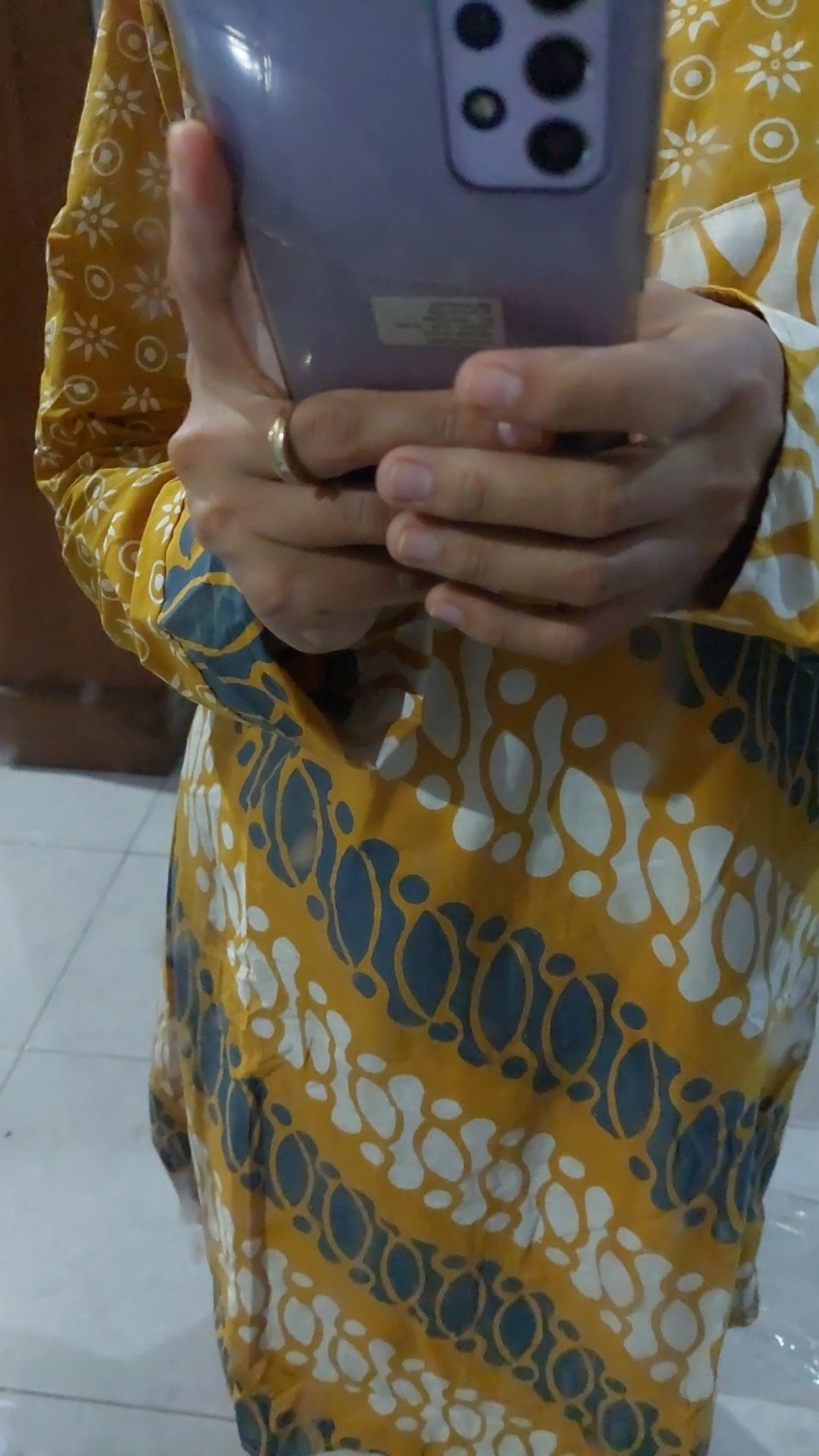 Batik Kahuripan Tunik Batik Cap Parang Sendok Navy-atasan Batik Wanita-batik Kantor
