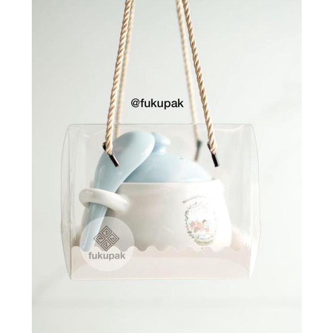 

[COD] Box Mika Tali 14x14 (20pcs) Kotak Souvenir Mini Cake Kue Lapis Hamper [COD]