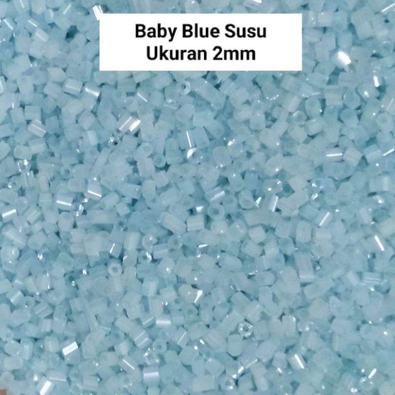 Mote Payet Bambu Patah Uk-2MM Baby Blue - 10Gram