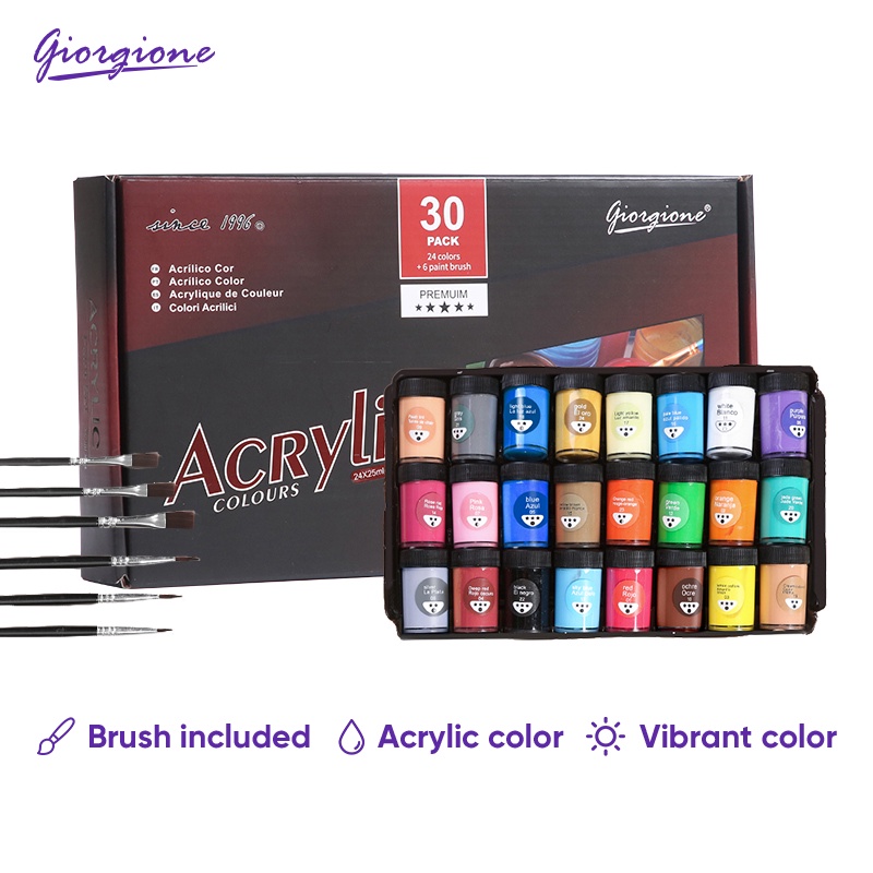 

Giorgione Acrylic Paint Set 24 Warnas 25Ml/botol G-5000